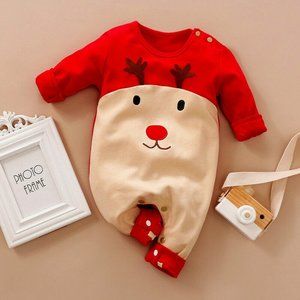 Baby soft  jumpsuit, new baby long-sleeved romper Korean style 3-6 months old